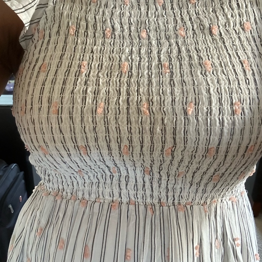 Loft cotton summer midi dress in striped pattern - Picture 4 of 6
